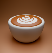 Latte puodelis