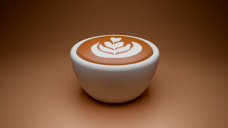 Latte puodelis