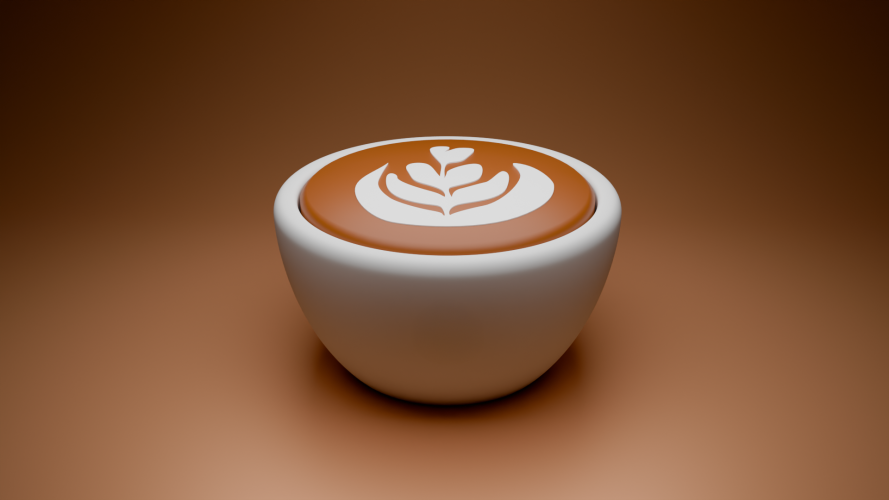 Latte puodelis