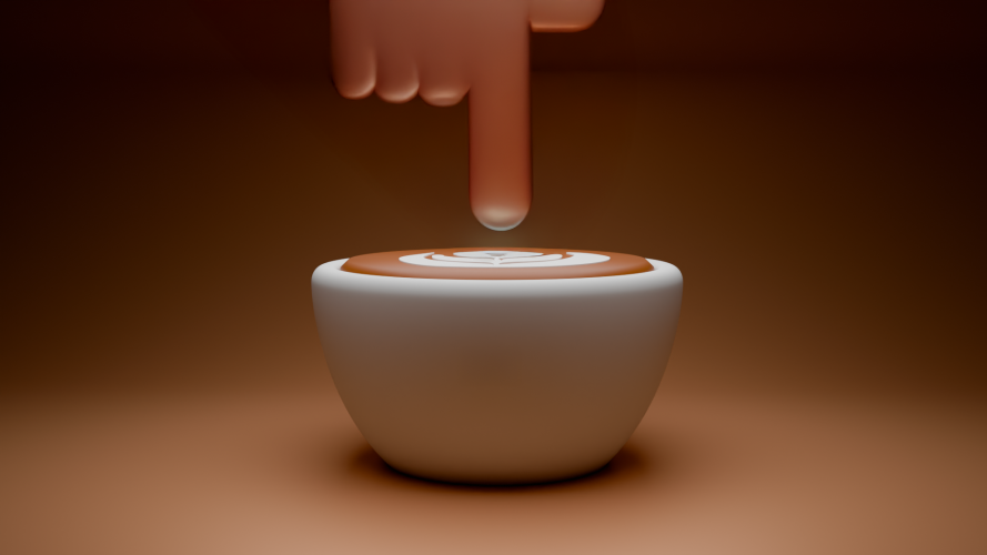 Latte puodelis